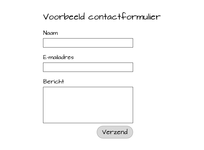 een contactformulier